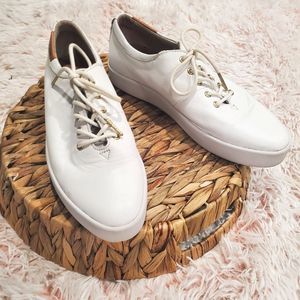 BLACKSTONE Womens PL-74 Real Leather White Tennis Shoes Sneakers Size 36